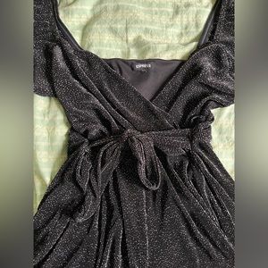 Black polka dot romper